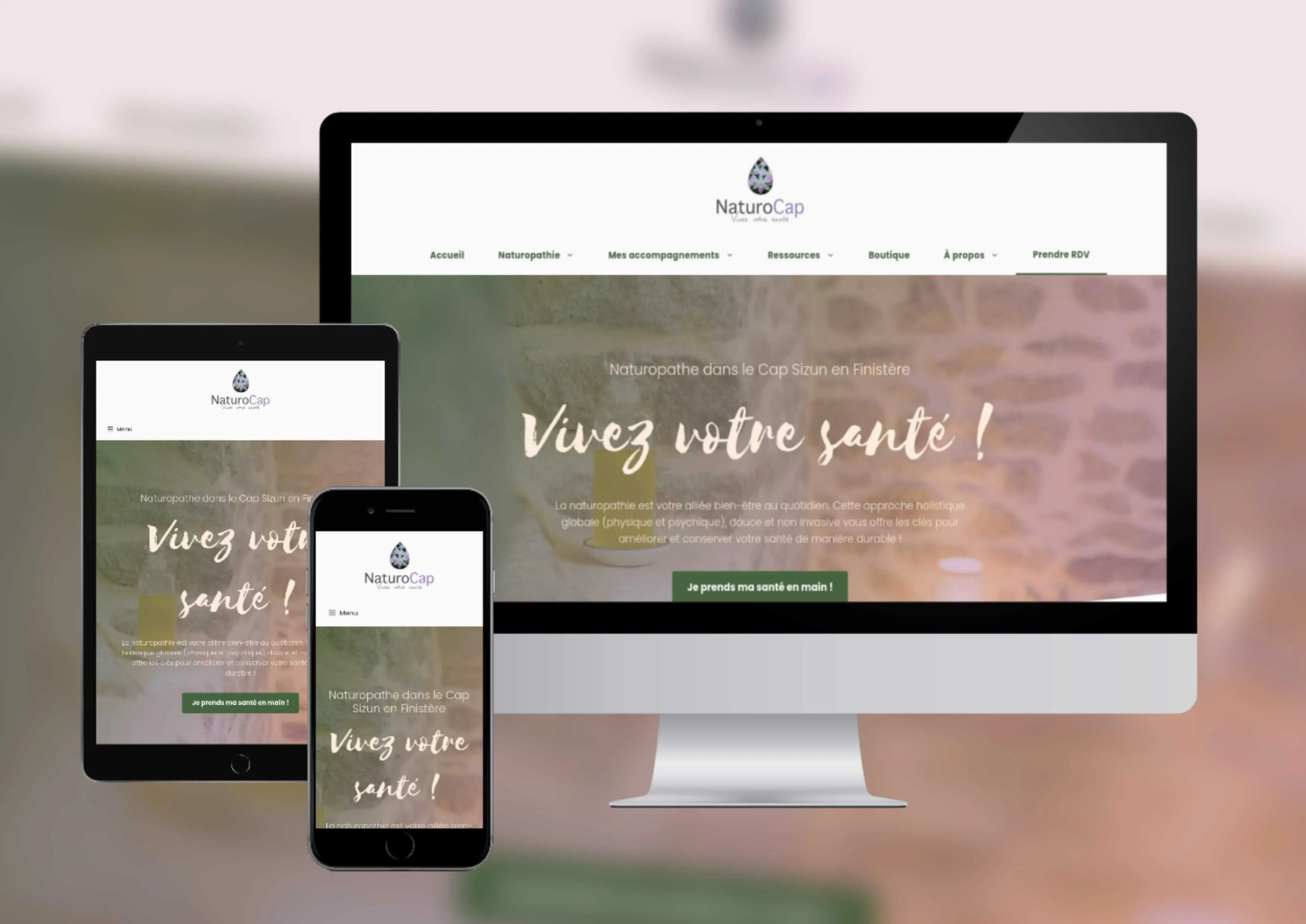 Page d'accueil du site de NaturoCap